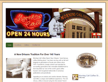 Tablet Screenshot of morningcallcoffeestand.com